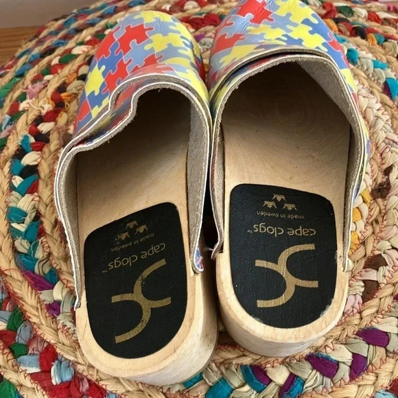 Cape Clogs puzzle wood clogs made in Sweden  38 - Picture 5 of 6
